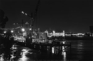 View of Bollinger dry dock; from west bank levee in Algiers Point, New Orleans