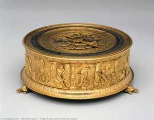 Reloj De Mesa Con Friso De Orfeo — Albrecht Dürer, Renacimiento Nórdico