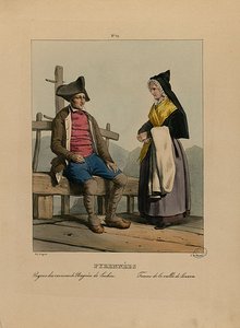 Peasant Near Bagneres De Luchon - Female Valley Louron — Edouard Pingret