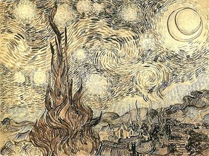 Starry Night Drawing — Vincent Willem Van Gogh, Post-impressionism