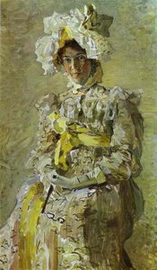 Portrait Of Nadezhda Zabela-vrubel, The Artist's Wife, In An Empire Dress — Mikhail Vrubel