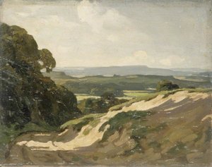 Landscape Looking Down Into A Valley — Gunning King