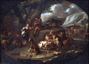 Pastoral Landscape — Johann Melchior Roos