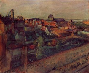 Die Ansicht Von Saint-valéry-sur-somme — Hilaire-germain-edgar Degas