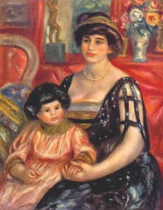 Portrait Of Madame Duberville With Her Son Henri — Pierre-auguste Renoir, Impressionism