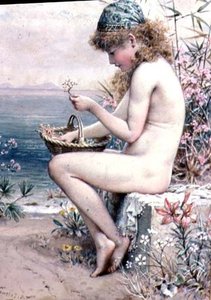 Girl With A Basket Of Coral — William Stephen Coleman