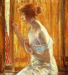 Die Flagge Vor Ihrem Fenster, April 1918 — Frederick Childe Hassam