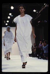 Runway Photograph Of Comme Des Garçons, Spring/summer 1984 Collection — Rei Kawakubo