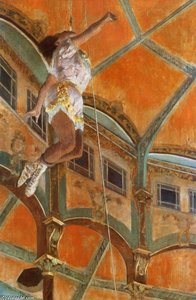 Miss La La At The Cirque Fernando — Edgar Degas, Impressionism