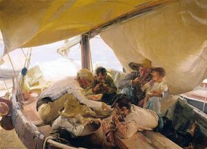 Eating On The Boat — Joaquín Sorolla Y Bastida, Impressionist Realism