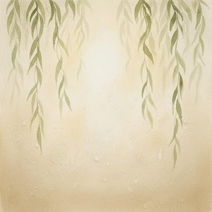 Ethereal Descent Of Sage Willow In A Meditative Monochromatic Study — Laurent Roche, Soft Minimalism