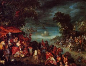 The Flood With Noah's Ark — Jan Brueghel The Elder, Baroque