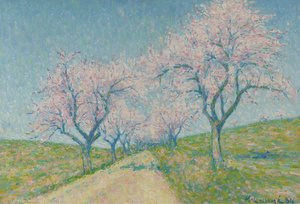 The Road Boarding By Almond-trees In Bloom, (1934) — Achille Laugé