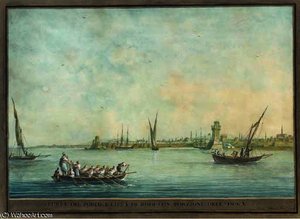 View Of Rhodes From The Sea — Luigi Mayer