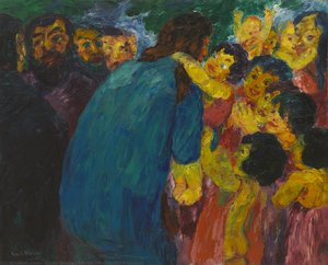 Christ Among The Children — Emile Nolde, Expressionist Painting