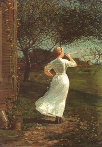 Das Abendhorn, Öl Auf Leinwand, Sammlung Von Herrn — Winslow Homer, Realismus