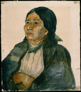 Mrs. Douse, Chieftainess Of Kitwancool — Emily Carr, Canadian Landscape Painting
