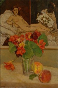 Flowers And Olympia — Abram Lerner