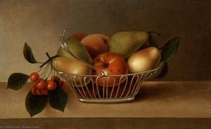 Still Life Silverbasket Of Fruit — Rubens Peale