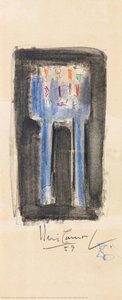 Study for Mesa azul com carretéis (Blue Table with Spools)