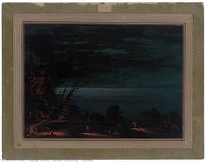 Salmon Spearing - Ottowas — George Catlin