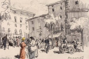 Sarteano, Market Day — Herman Armour Webster