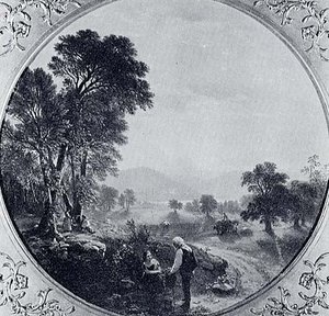 Hudson River Scene, (painting) — Asher Brown Durand