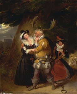 Falstaff At Herne's Oak, From 'the Merry Wives Of Windsor' — James Stephanoff
