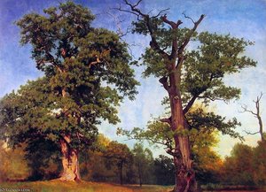 Pioneers Of The Woods — Albert Bierstadt, Hudson River School