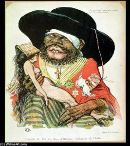 Caricature Of The Negus Of Ethiopia