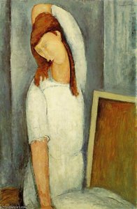 Jeanne Hebuterne, Left Arm Behind Head — Amedeo Clemente Modigliani