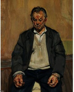 Bruce Bernard Seated — Lucian Freud