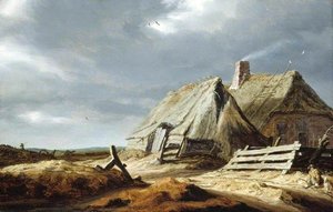 Farm Buildings In A Landscape — Salomon Van Ruysdael