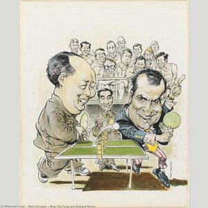 Mao Tse Tung And Richard Nixon — Mort Drucker