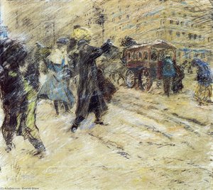 Snow Storm, Madison Square, New York — Everett Shinn