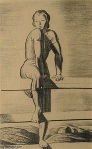 Climbing The Bars — Rockwell Kent