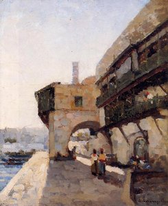 The Quay De L'amiraute In Algiers — Albert-charles Lebourg