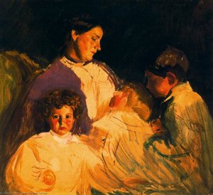 Portrait Of His Wife And Son