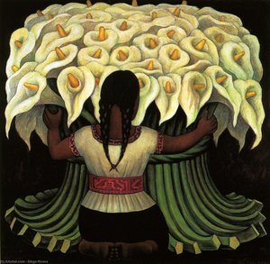 Flower Seller — Diego Rivera, Mexican Muralism