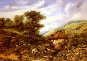 An Overshot Mill In A Wooded Valley — Frederick Waters (william) Watts, Hudson River School