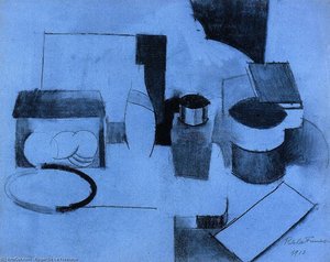 Still Life, Tin Of Tea And Pot Of Tobacco — Roger De La Fresnaye, Cubism