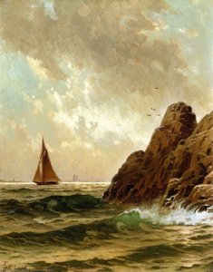 Sailboats Off A Rocky Shore — Alfred Thompson Bricher