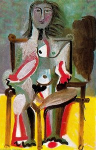 Nude Woman Sitting In An Armchair 2 — Pablo Picasso, Cubism