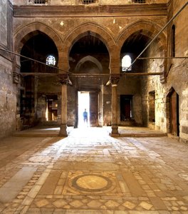 Mosque interior, general view of floor