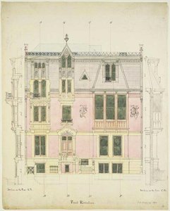 City House, Front Elevation — Jasper Francis Cropsey