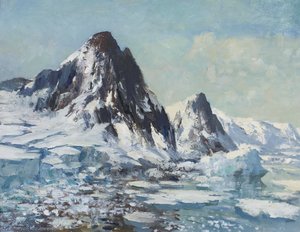 Mountain Peaks, Graham Land, Near The Lemaire Channel, (1957) — Edward Seago