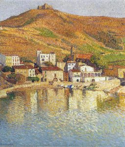 Baie De Colliure Avec Le Port Aka The Bay Of Colliure Near The Port — Henri Jean Guillaume Martin, Impressionism