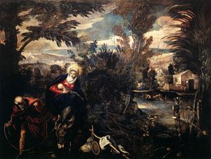 The Flight Into Egypt — Jacopo Tintoretto, Baroque Drama