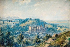 Caernarvon Castle From Twit Hill — Joseph Alfonso Toft