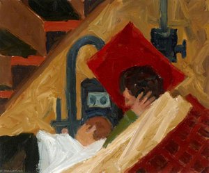 Sheltering Under The Stairs, Night Blitz, December 1940 — Stephen Chaplin